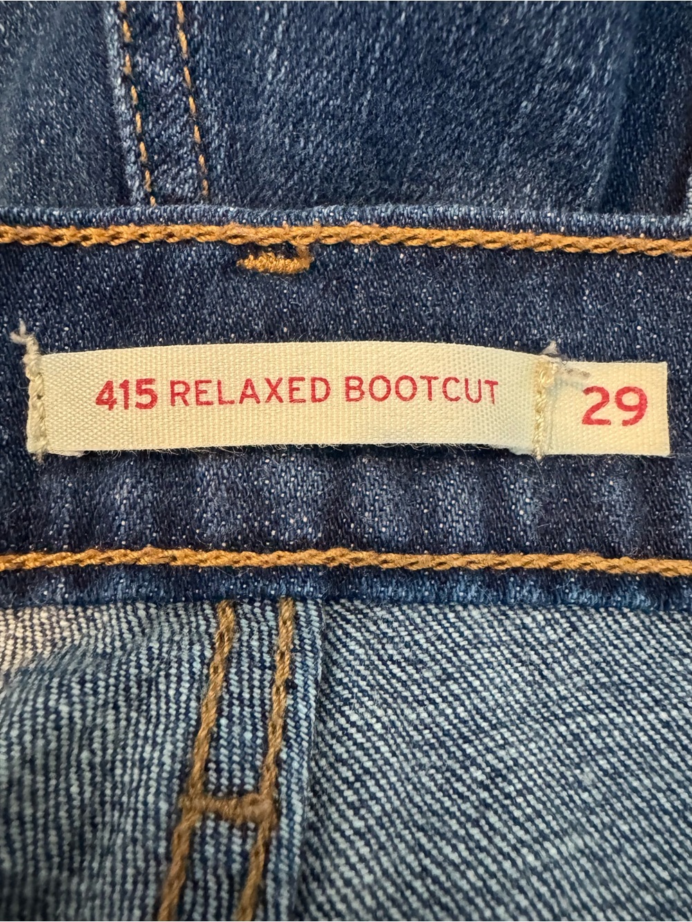 Levis 415 Relaxed Bootcut Jeans Size 29 Medium Wash Mid Rise Denim 100% Cotton - Picture 3 of 5
